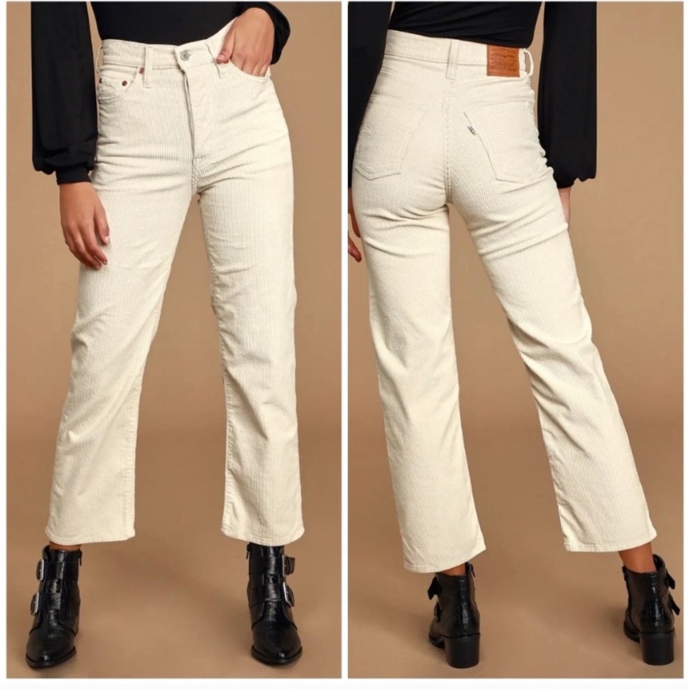 Levi's Ribcage Straight Leg Corduroy Pants Jeans